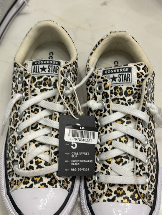 Converse Other - Converse Kids Leopard Print Low Top Sneakers - White/Gold/Black